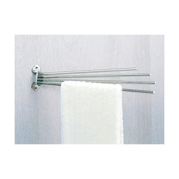ステンレスタオルハンガ―木ネジ止め4本掛け HMS-4 1点