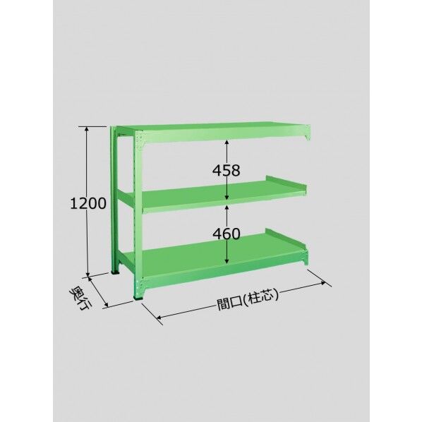 中量棚B型(500kg/段・連結・高さ1200mm・3段タイプ) B-8553R 1