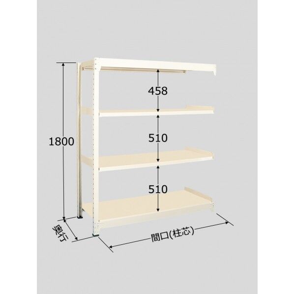 中量棚BW型(500kg/段・連結・高さ1800mm・4段タイプ) BW1554R 1