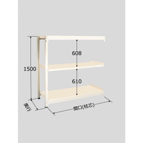 中量棚BW型(500kg/段・連結・高さ1500mm・3段タイプ) BW9353R 1