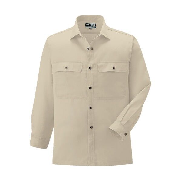 長袖シャツP-6698 2PベージュLL