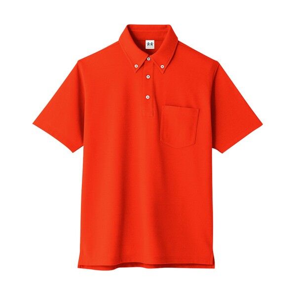 超消臭 半袖ビズポロ 12オレンジ M A-147-12-M 1点