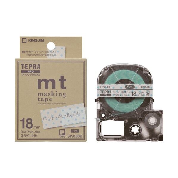 テプラPROテ-プドットブル/グレ-文字