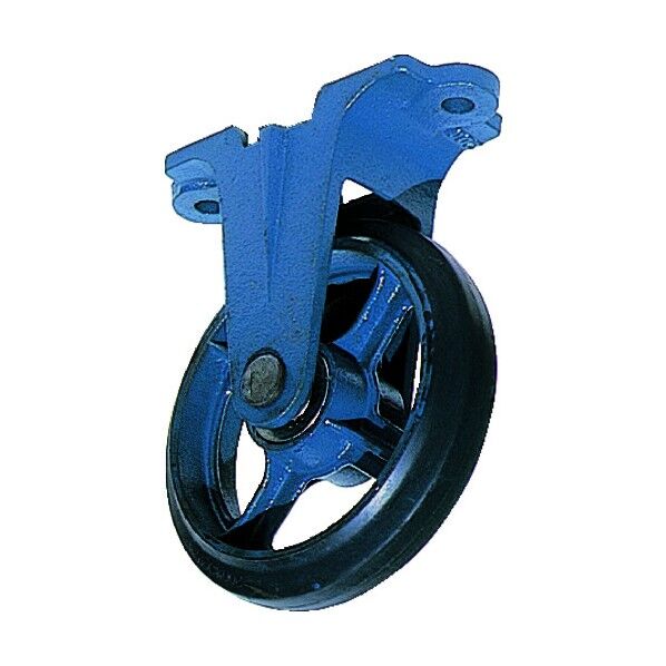 プレート式鋳物キャスター(ゴム車) 固定