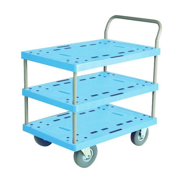 大型樹脂台車 3段式 ノーパンククッションタイヤ付