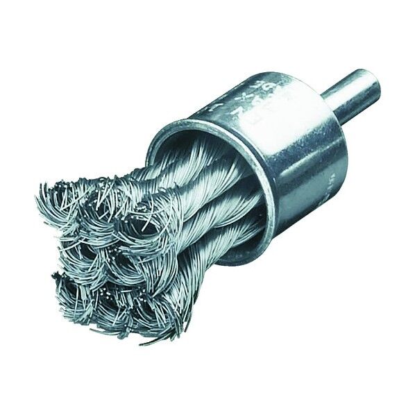 軸付ノット型エンドブラシ ステンレス線