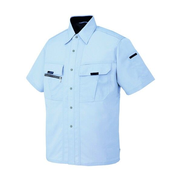 半袖シャツ(男女兼用) 007サックス L 9037-007-L 1