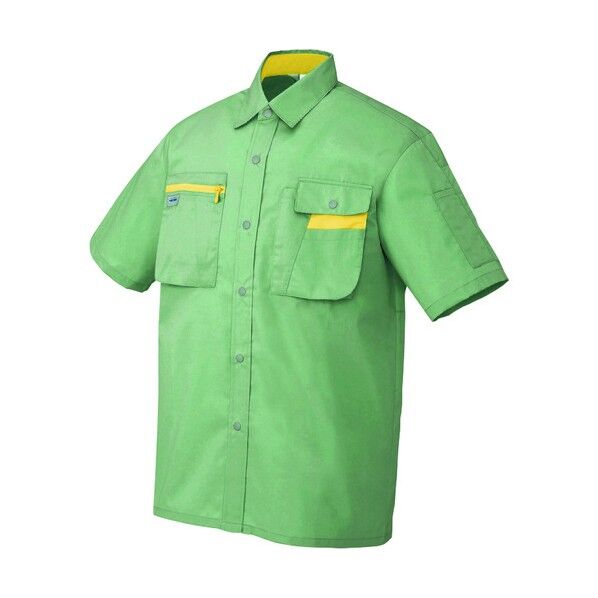 半袖シャツ(男女兼用) 030オリーブ×マスタード L 5326 1