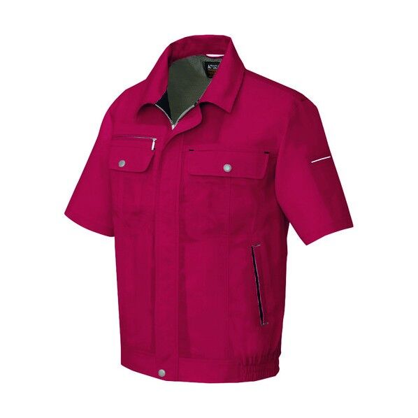 半袖ブルゾン(男女兼用)AZ5561-009ワインレッド×ブラック5L 009ワインレッド×ブラック 5L 5561 1