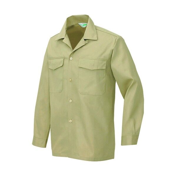 7650長袖シャツ（男女兼用）（薄地） 002カーキ 4L 560 1