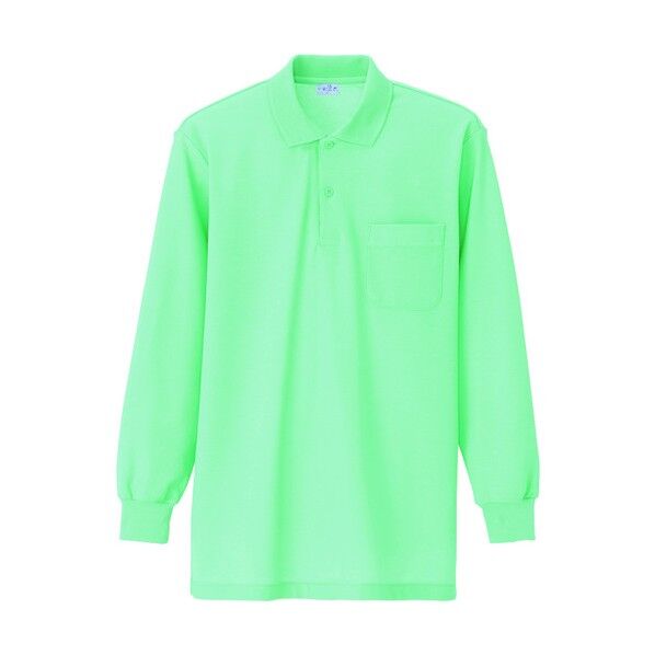 長袖ポロシャツ(男女兼用)AZ860-005ミントグリーンM 005ミントグリーン M 860 1