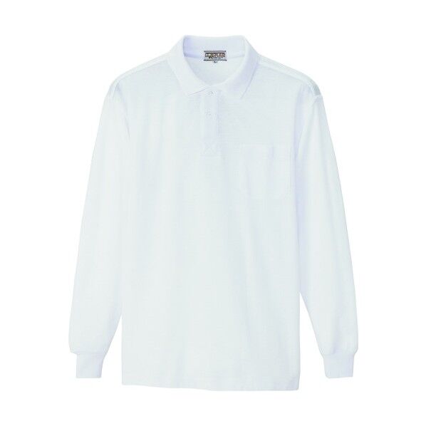 長袖ポロシャツ（男女兼用） 001ホワイト 3L 7614 1