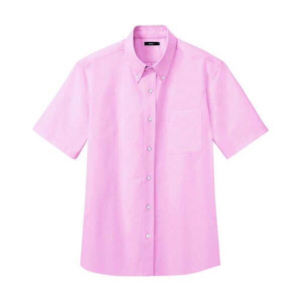 メンズ半袖オックスボタンダウンシャツ 060ピンク 5L 7872 1