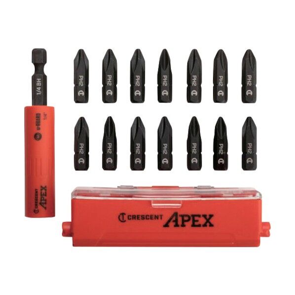 APEX TOOL GROUP社 U-GUARD 安全スリーブ付きビットホルダーセット PH2 CAUGK15 1セット