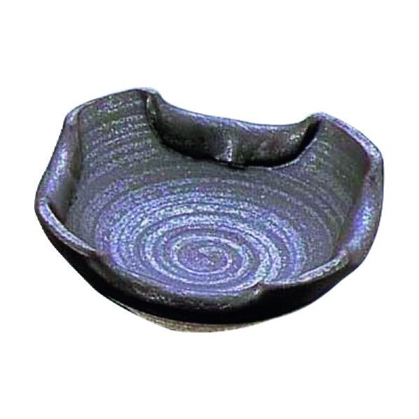 エムズジャパン 石焼黒折リ込灰皿 T03-73 RHI3901 1個