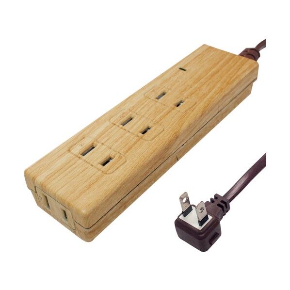 NATURAL WOOD TAP AC4個口 ベージュウッド PT402BEWD 1個