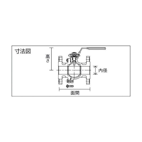 フランジ式2ピースボール弁(ステンレス)