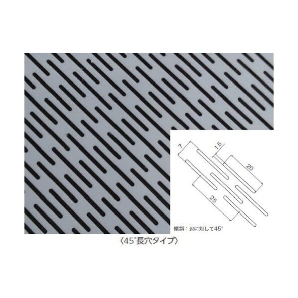 フッ素樹脂(PTFE) 特殊パンチングシート 45度長穴タイプ