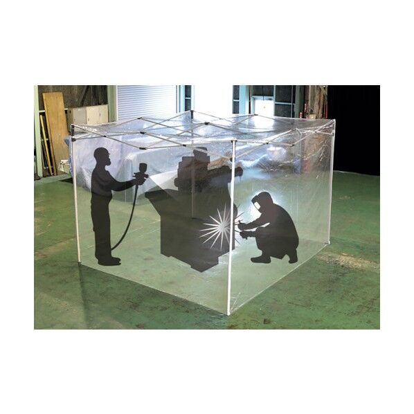 テンパル 折りたたみブース(抗ウイルス抗菌防炎シート仕様)1.8m×1.8m BXFB1-KKB-18 1点