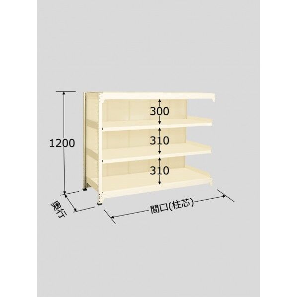 中軽量棚PMLW型パネル付 250kg/段