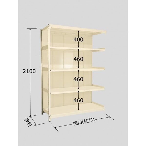 中軽量棚PMLW型パネル付 250kg/段