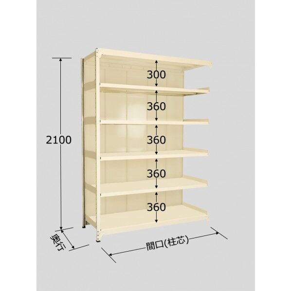 中軽量棚PMLW型パネル付 250kg/段