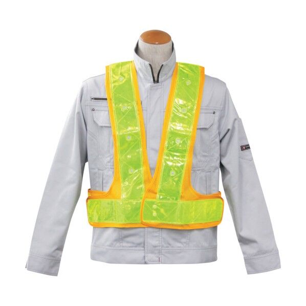 LED反射ベスト イエローxイエロー LE-YY-60 6300020963 1点