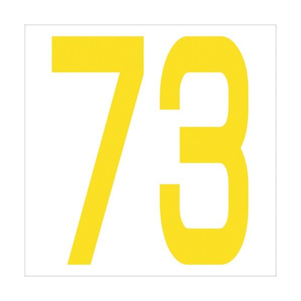 カッティングステッカー 数字73 文字高100mm 黄 6300006054 1点