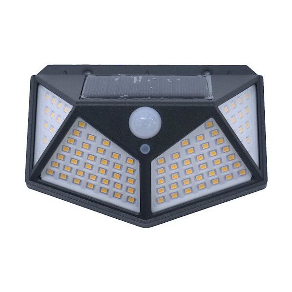 グリーンクロス 100LEDソーラー充電センサーライト電球色 HDL-SL100D 6300036055 1台
