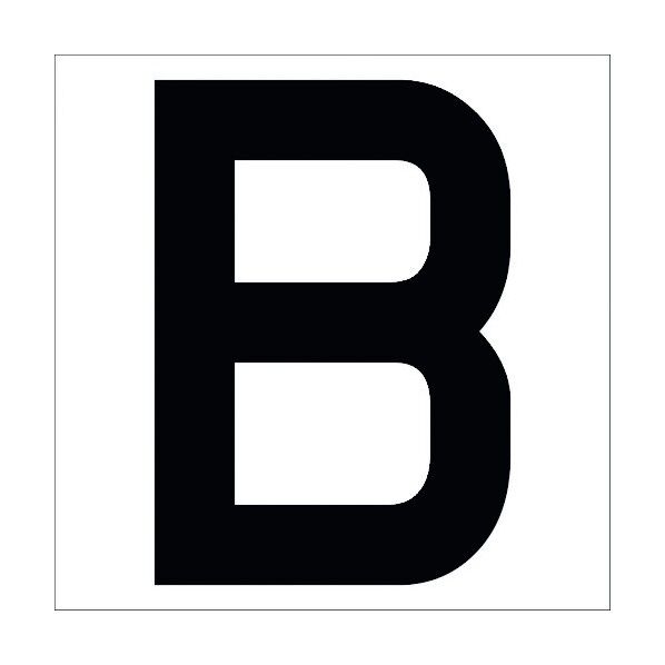 カッティングステッカー 英字B 文字高100mm 黒 6300002264 1点
