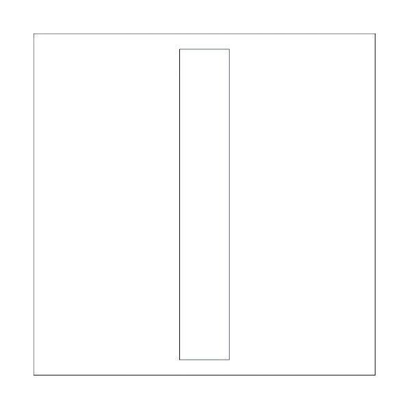 カッティングステッカー 英字I 文字高100mm 白 6300002307 1点