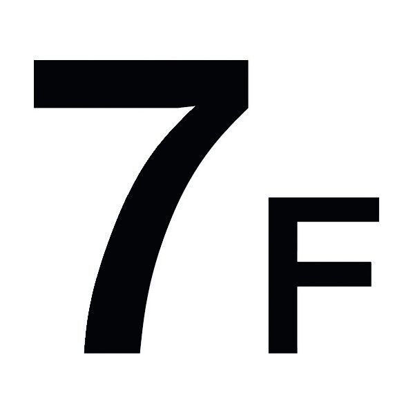 階数表示標識450角 マグネット 7F 6300003331 1点