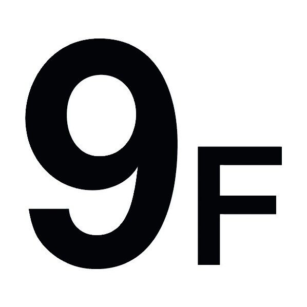 階数表示標識450角 マグネット 9F 6300003333 1点