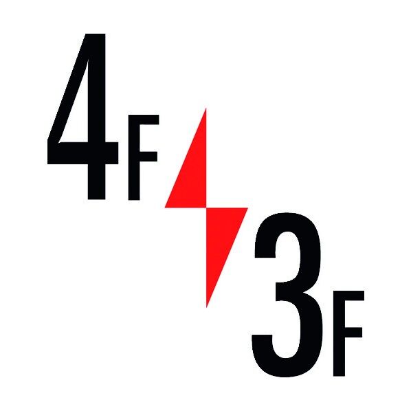 ロフト階数表示板450角 マグネット 4F/3F 6300003372 1点