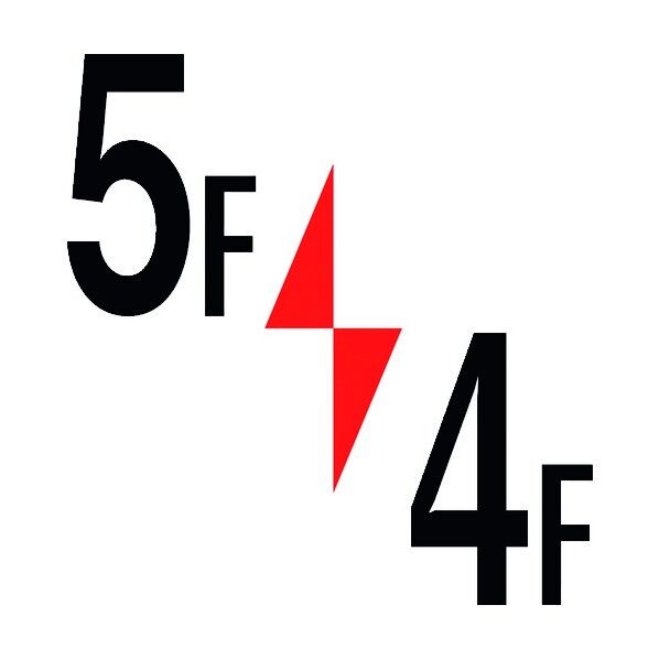 ロフト階数表示板450角 マグネット 5F/4F 6300003373 1点