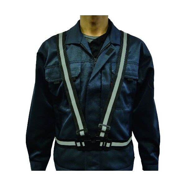 高輝度安全伸縮ベスト ブラック 1125120007 1着