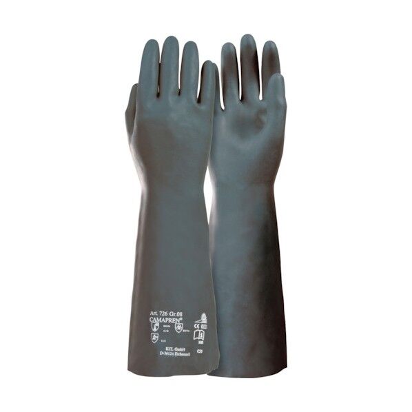 日本ハネウェル 耐酸・耐アルカリ手袋 カマプレン #726 サイズM M 黒 072608141E 1双...
