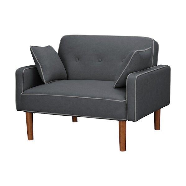 101983 1人掛けリクライニングソファ ダークグレー DRSB-1S-DH 1点