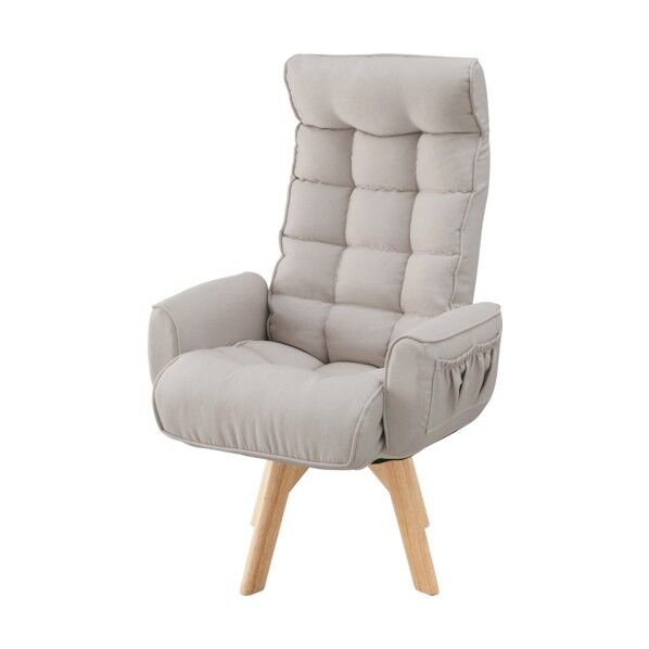 517873 カイテンファブリックチェア ハイバック アイボリー FAC-KHB-C 1点