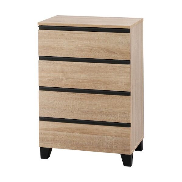 288633 ウッドチェスト 脚付き 590×390×880 ライトナチュラル WCHL-590-NA (288633) 1点