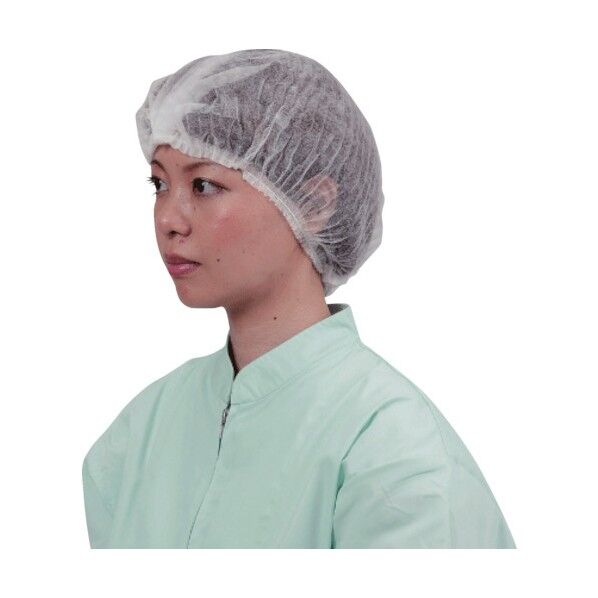 不織布使いきりヘアキャップ 100枚入り ホワイト 7045W 100枚