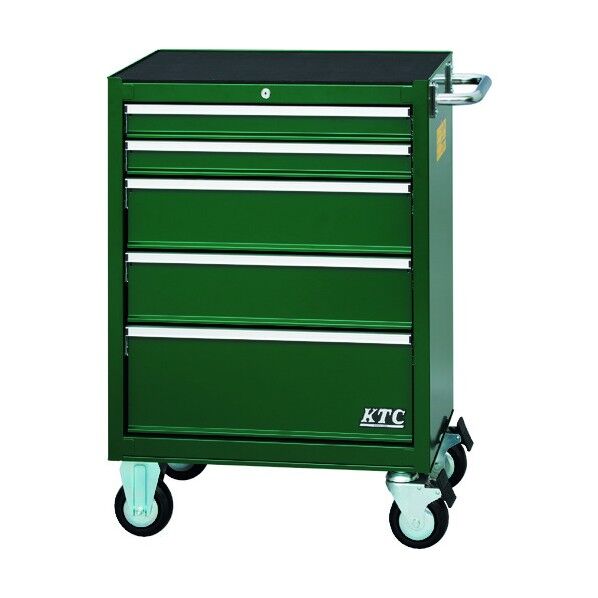 2019SK ローラーキャビネット(5段5引出し)(グリーン)(特別色) グリーン 740 x 520 x 855 mm SKX3805GR 1個