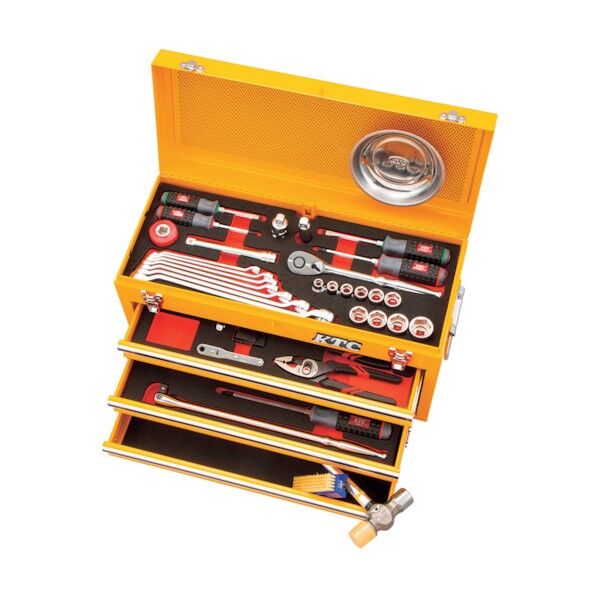 ラチェットコンビネーションレンチ採用スタンダード特別色セット(3段3引出し) イエロー SK46021XY 1ケース