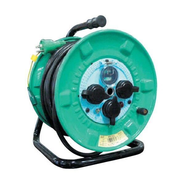 電工ドラム30M防雨型アースブレーカー付NPW-EB33 1136010409 1点