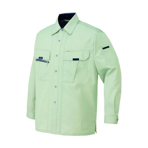 長袖シャツ（男女兼用） 005アースグリーン S 9035 1