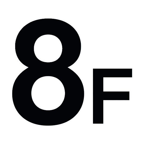 階数表示標識600角 8F 6300000435 1点