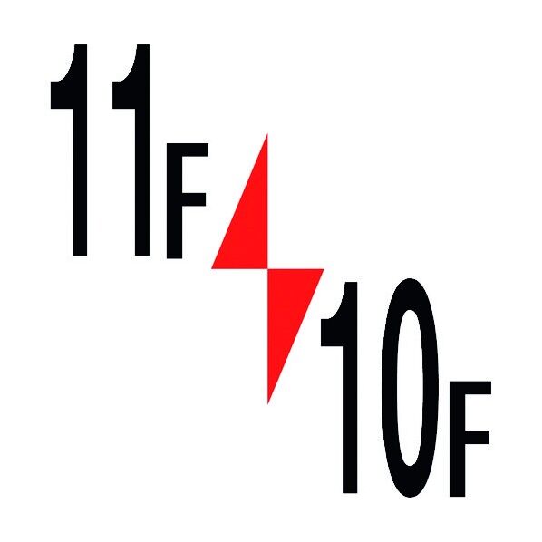 ロフト階数表示板450角 11F/10F 6300000482 1点