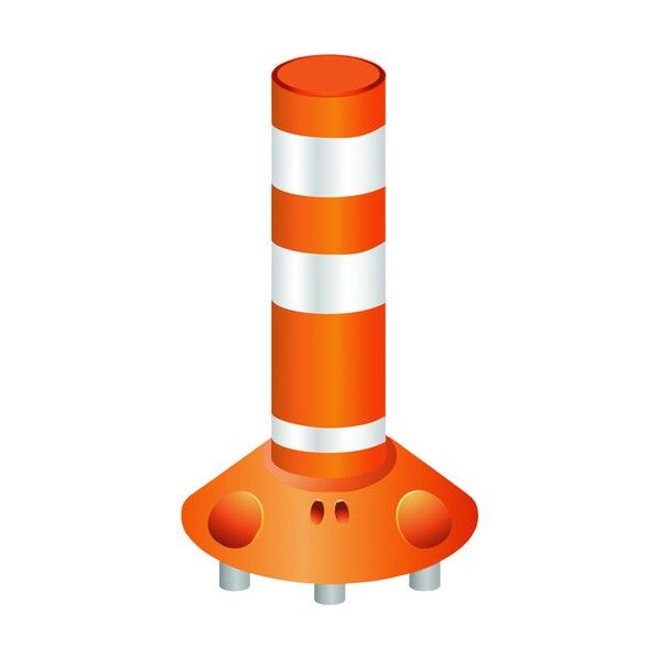 ラウンドポスト 250着脱三本脚 RP-B400-25 オレンジ 6300004056 1点