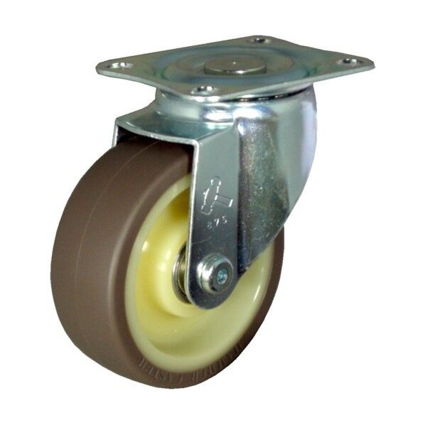 軽量薄板鋼鈑製自在75mmウレタン車ラジベア入り 460S-UBB75 1