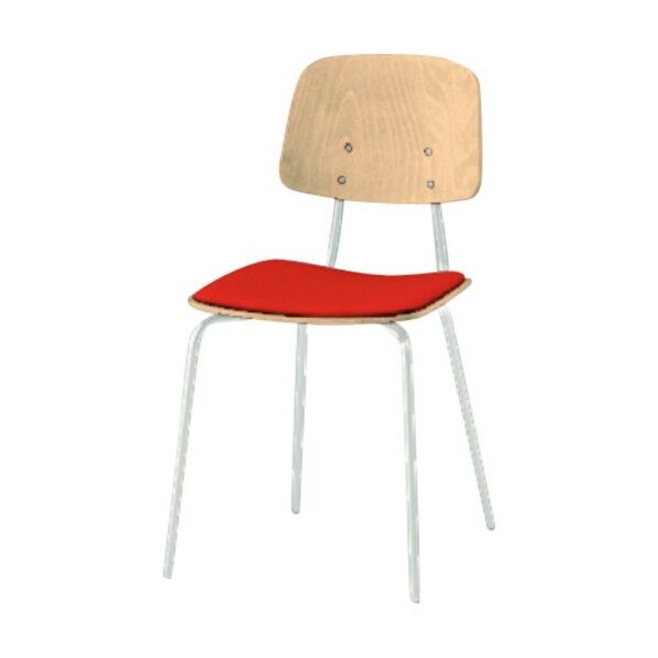 ノットワーク背座セパレートチェア座パッド付 背座ラスティックビーチL・脚ホワイト・ウレタンレザーサンドイエロー KLL-121DK-GHY3 1点